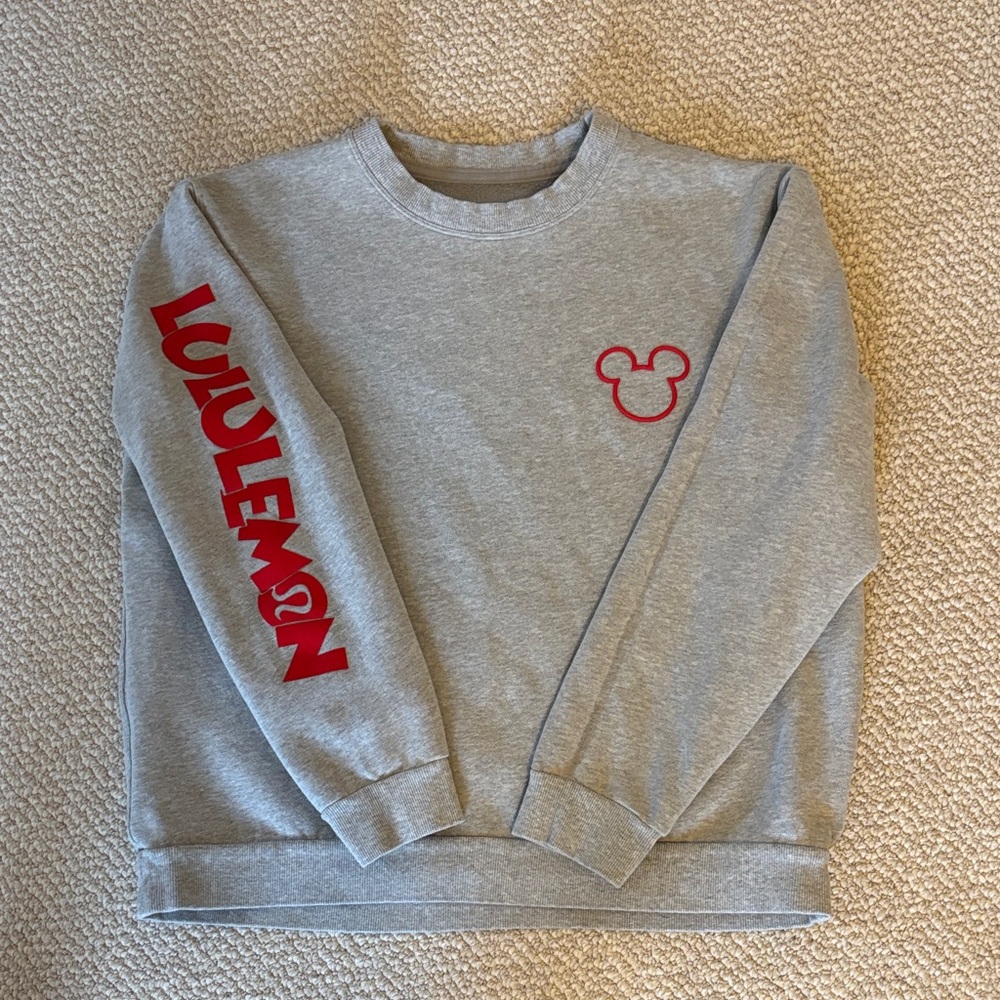 Lululemon x Disney Collection Gray / Red Sweatshirt Wmns Size Medium